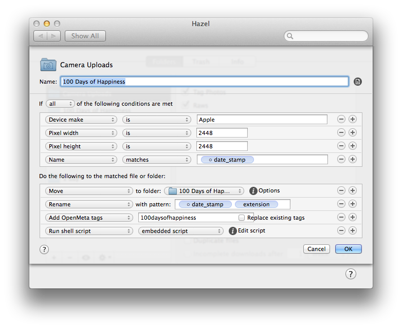 Hazel Rule for Photos